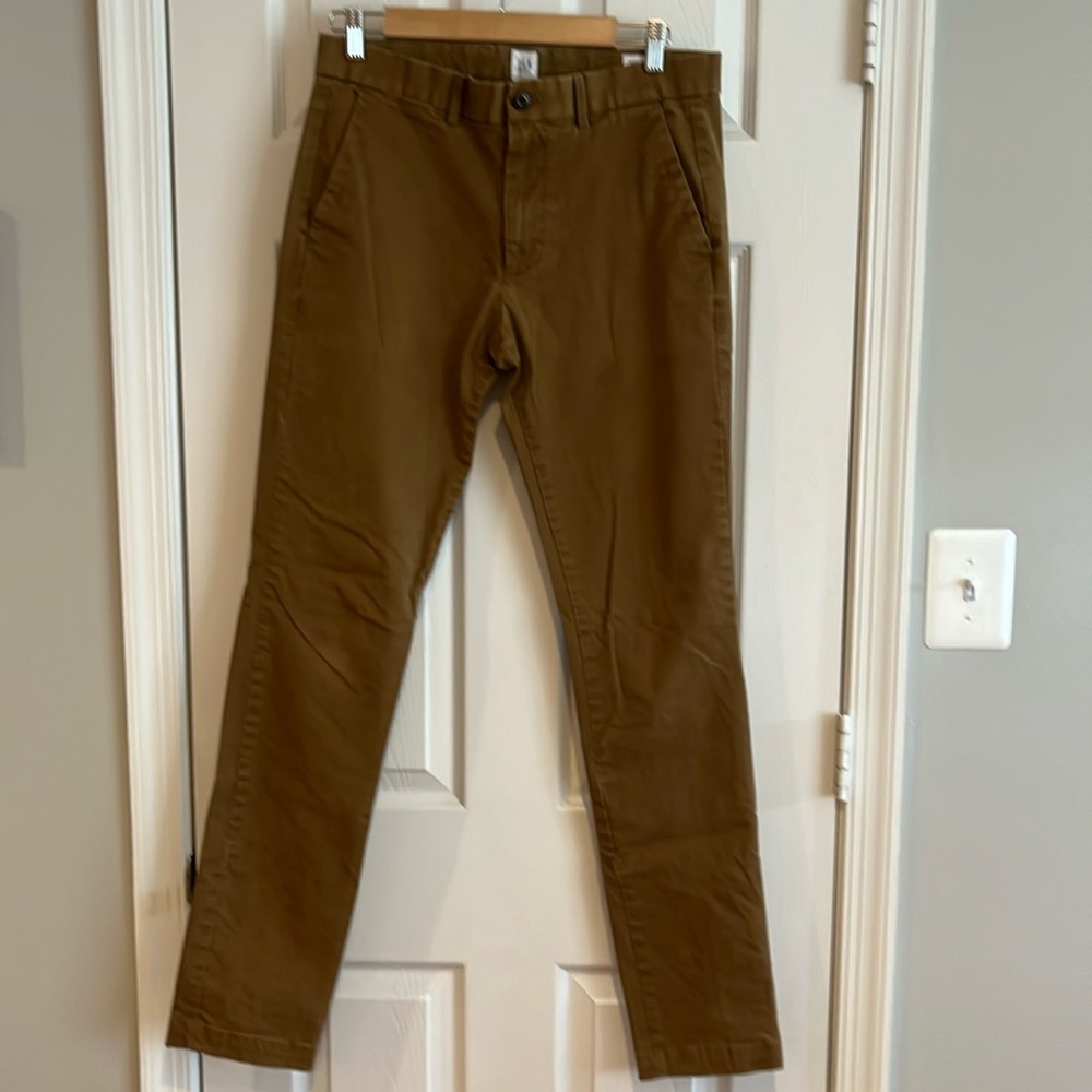 Gap men’s skinny 32 x 34 gold/brown chino pants